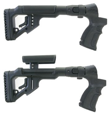 Приклад для ружья складной фиксированной длины с регулируемой щекой Mako FAB Defense