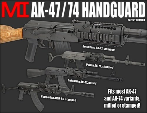 Midwest цевьё AK-47/74 Universal Quad Rail