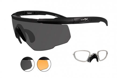 Очки тактические с диоптрической вставкой Wiley X SABER ADVANCED - комплект с двумя стеклами