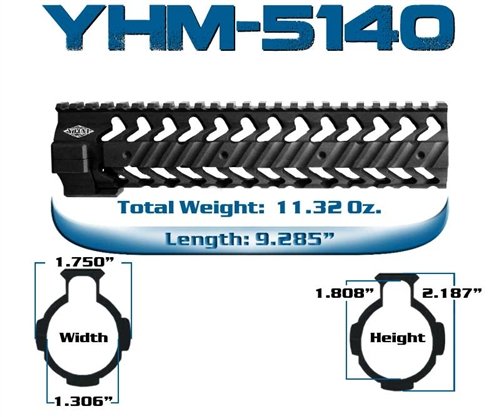 YHM цівка 9" YHM-5140 AR15/M16