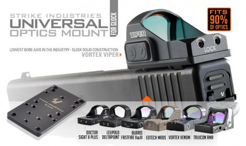 База под коллиматорный прицел Glock 17/19/26 Strike Industries SI-GLOCK-GUM