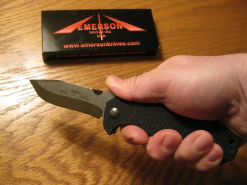 Нож Emerson MINI CQC-15 STONEWASHED PLAIN