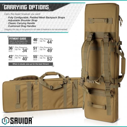 SAVIOR сумка-рюкзак для 2х единиц оружия URBAN WARFARE - 42"
