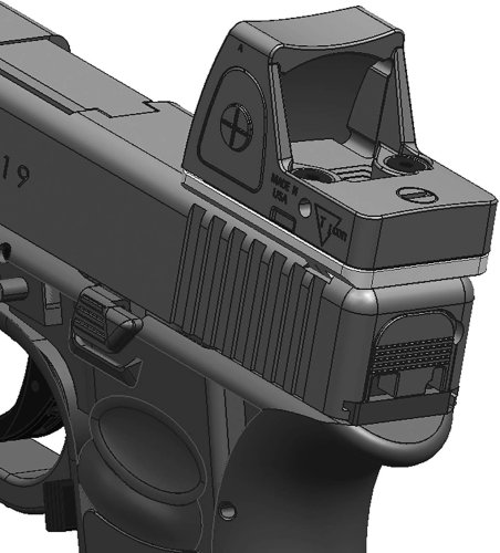 DPP Rear Sight Mount база под коллиматорный прицел для Glock (GI-02Al) фото 3