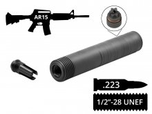 AFTactical 2в1 пламягаситель + глушитель, .223 (5.56мм), 1/2x28 UNEF, AR15  фото